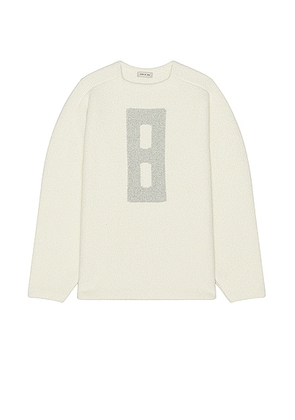 Fear of God Boucle Straight Neck Relaxed Sweater in Cream - Cream. Size L (also in XL/1X).
