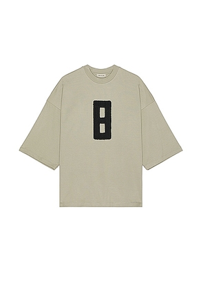 Fear of God Embroidered 8 Milano Tee in Paris Sky - Taupe. Size L (also in M, S, XL/1X).