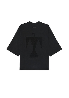 Fear of God Viscose Embroidered Thunderbird Milano Tee in Black - Black. Size L (also in M, S).
