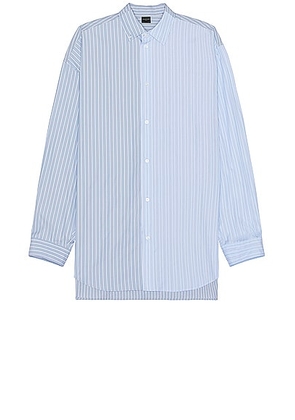 Balenciaga Patched Shirt in Sky Blue & White - Blue. Size L (also in M).
