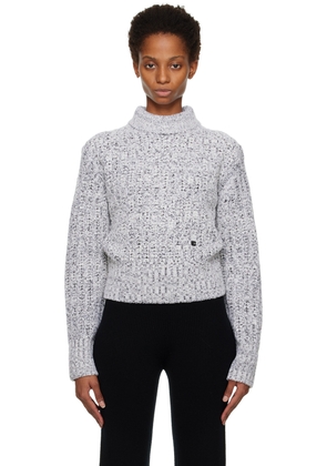 LOW CLASSIC Gray Mock Neck Sweater