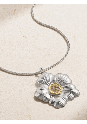 Buccellati - Blossoms Sterling Silver And Gold-plated Diamond Necklace - One size