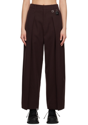 Wooyoungmi Brown Pleated Trousers
