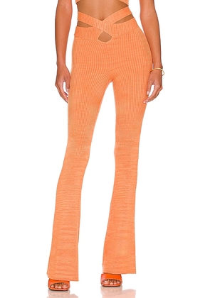 h:ours Cia Crossover Knit Pant in Orange. Size M.