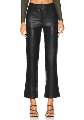 Commando Faux Leather Full Length Trouser in Black. Size S.