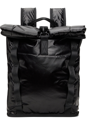 RAINS Black Sibu Rolltop Rucksack Mini Backpack