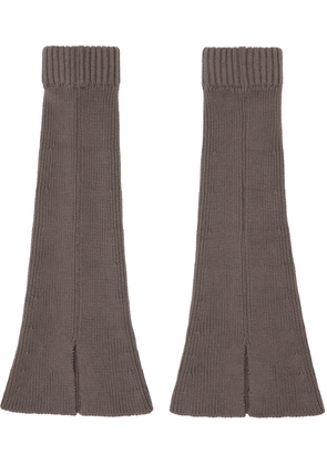 OUR LEGACY Taupe Knitted Gaiter Leg Warmers