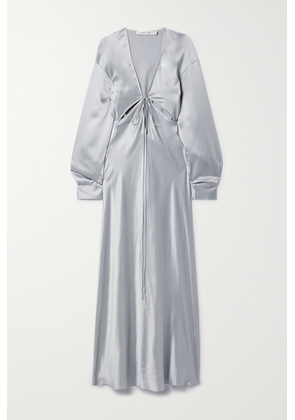 Christopher Esber - Triquetra Cutout Silk-satin Maxi Dress - Gray - UK 6,UK 8,UK 10,UK 12,UK 14