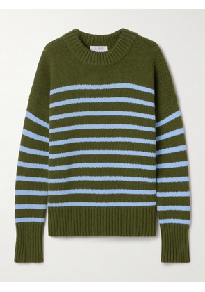 La Ligne - Marin Striped Wool And Cashmere-blend Sweater - Green - x small,small,medium,large,x large