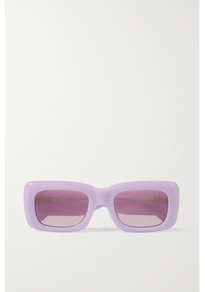 The Attico - + Linda Farrow Marfa Rectangular-frame Acetate Sunglasses - Pink - One size