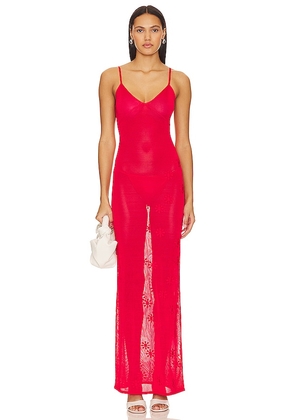 Asta Resort Delilah Dress in Red. Size L, M, S.