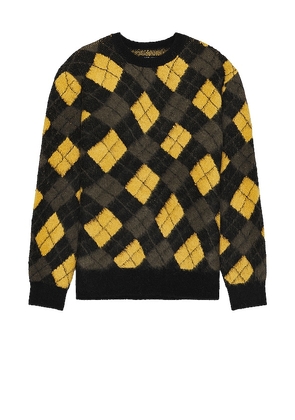 ALLSAINTS Fitzroy Sweater in Black,Yellow. Size XL/1X.