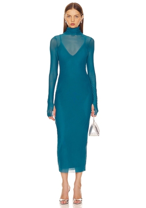 AFRM Shailene Maxi Dress in Blue. Size L, M, XL, XS, XXS.