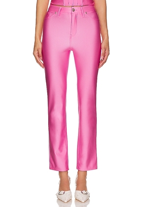 Good American Compression Shine Straight Pant in Pink. Size 18, 2, 22, 24, 4, 6, 8.