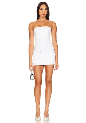 Camila Coelho Wynwood Mini Dress in White. Size M, S, XL, XS, XXS.