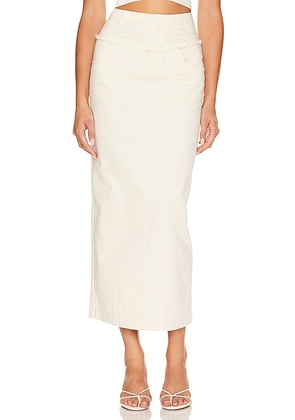 Camila Coelho Brickell Skirt in Cream. Size M, S, XL, XS.