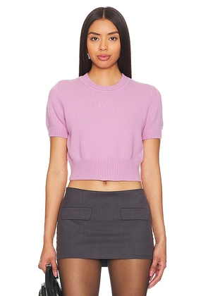 Alexander Wang Crew Neck Pullover in Pink. Size L, S, XL, XS.