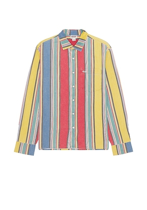 Guess Originals Multi-stripe Long Sleeve Shirt in Yellow. Size M, XL/1X.