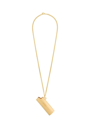 AMBUSH logo lighter case necklace - Gold
