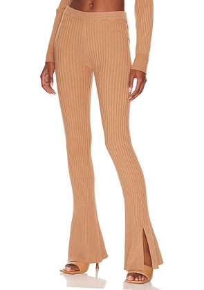 L'Academie Connelly Rib Pant in Tan. Size XL.