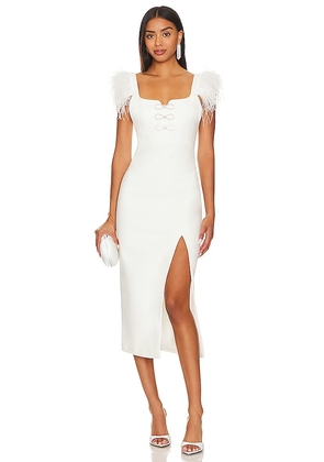 LIKELY Rizzo Dress in White. Size 8.