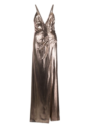 Retrofete Yesi lamé wrap dress - Gold