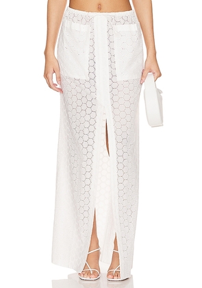 Lovers and Friends Fiona Maxi Skirt in White. Size M, S, XL, XS, XXS.