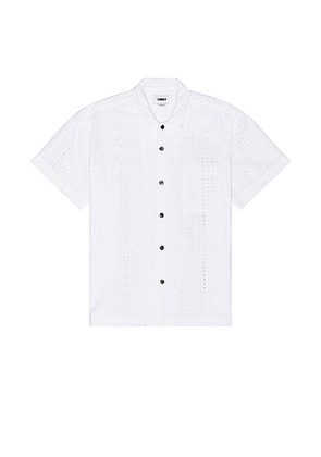 Obey Sunday Shirt in White. Size M, XL/1X.