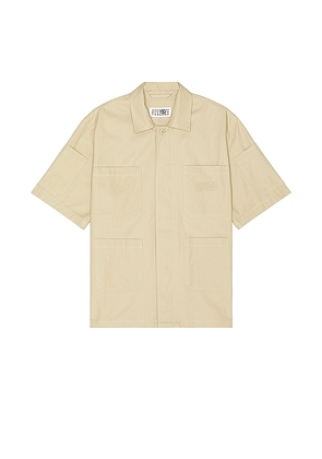 MM6 Maison Margiela Short Sleeve Shirt in Cream. Size 46, 52.