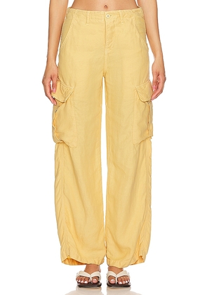 NSF Bennett Cargo Pant in Yellow. Size 26, 27, 29, 30.