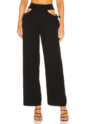 superdown Benny Cut Out Pants in Black. Size M, S, XL, XS.