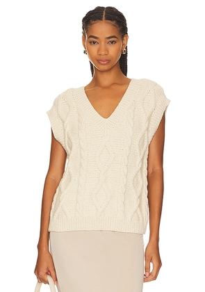 The Knotty Ones Laime Vest in Cream. Size M, XS.