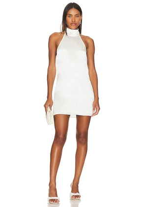 SNDYS X Revolve Halter Mini Dress in White. Size M, XS, XXS.