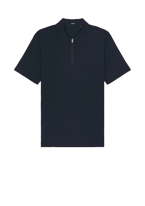 Theory Ryder Quarter Zip Polo in Blue. Size XL/1X.