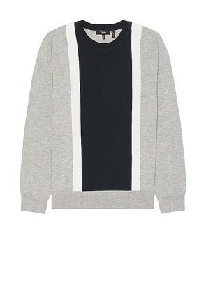 Theory Intarsia Crew Sweater in Grey. Size M, XL.
