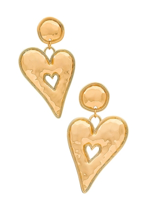 8 Other Reasons Heart Of Gold Earrings in Metallic Gold.