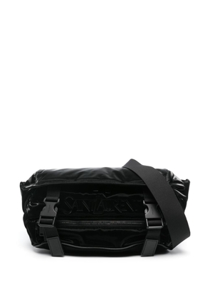 Saint Laurent debossed-logo shoulder bag - Black
