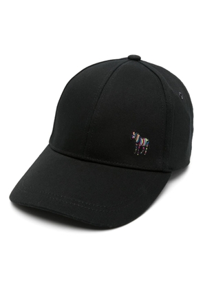 PS Paul Smith Zebra-motif cotton baseball cap - Black