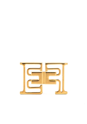 Elisabetta Franchi logo-shaped stud earrings - Gold