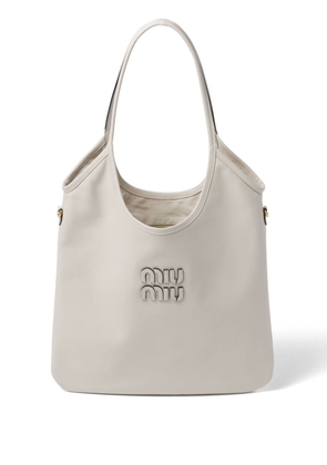 Miu Miu Ivy logo-appliqué tote bag - White