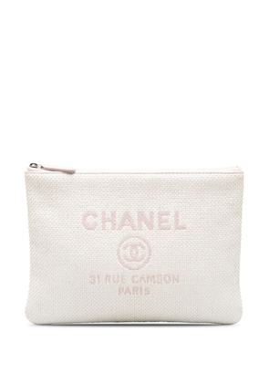CHANEL Pre-Owned 2017-2018 Deauville clutch bag - White