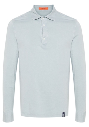 Drumohr plain cotton polo shirt - Blue