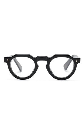 Lesca Crown round-frame glasses - Black