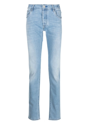 Hand Picked logo-patch straight leg jeans - Blue