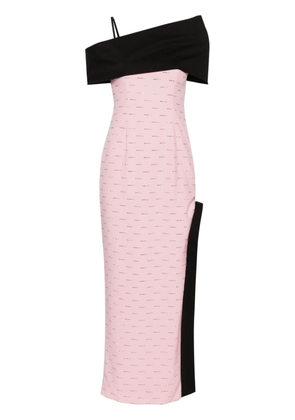 V:PM ATELIER Diamond cold-shoulder maxi dress - Pink