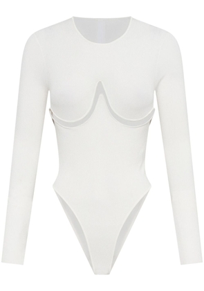 Dion Lee cut-out long-sleeve bodysuit - White