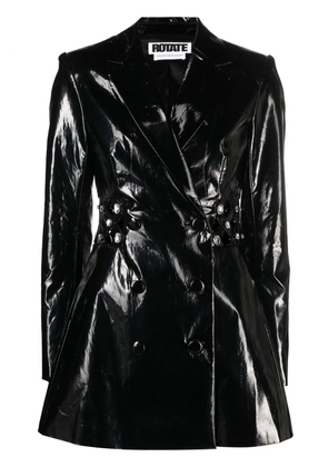 ROTATE patent cut-out blazer-dress - Black