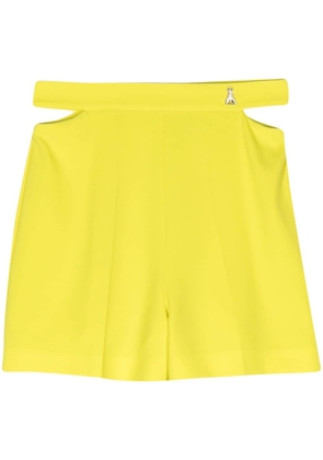 Patrizia Pepe cut-out high-waist shorts - Yellow