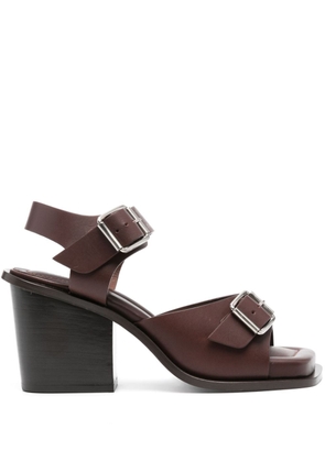 LEMAIRE 90mm leather sandals - Brown