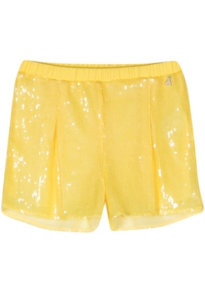 Patrizia Pepe sequined high-waist shorts - Yellow